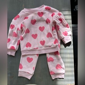 Girls toddlers matching heart set 18mos